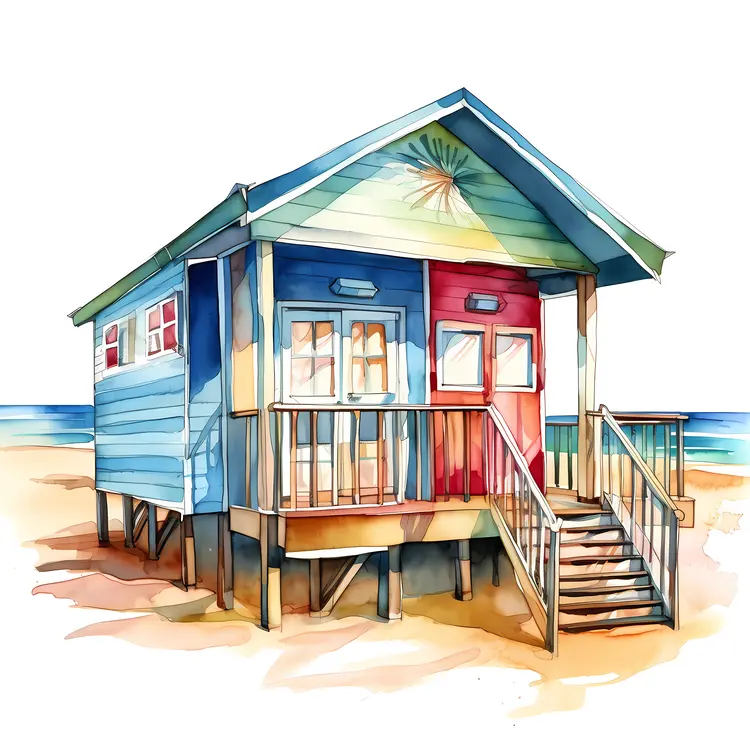 Small Cute Doodle Beach House