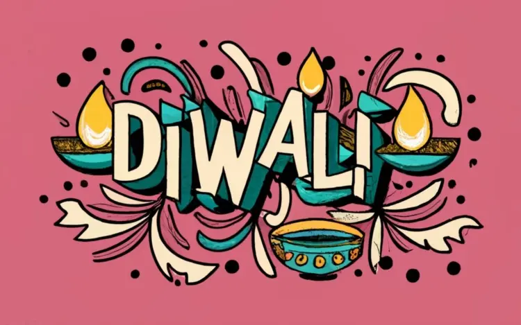 Diwali Celebration with Lights and Decorations