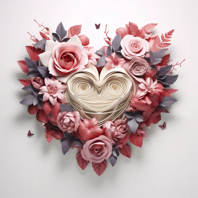Heart-shaped Floral Arrangement with Pink and White Roses