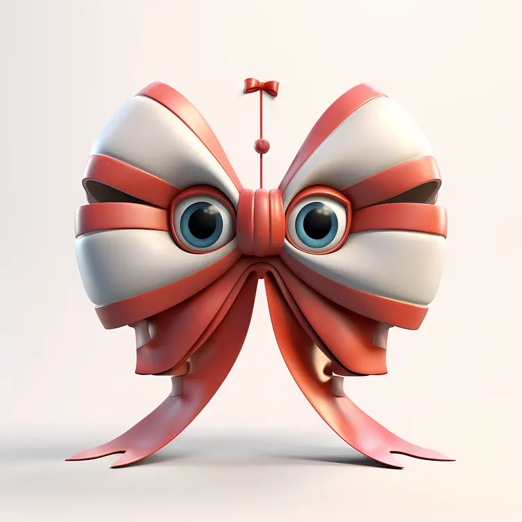 Cartoon Bow with Eyes