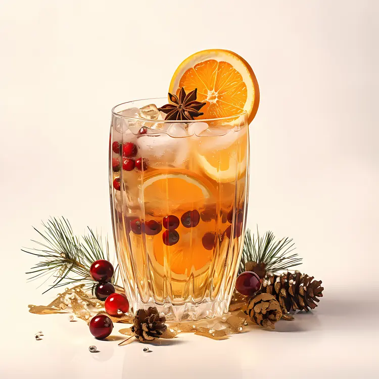 Refreshing Citrus Drink with Berries