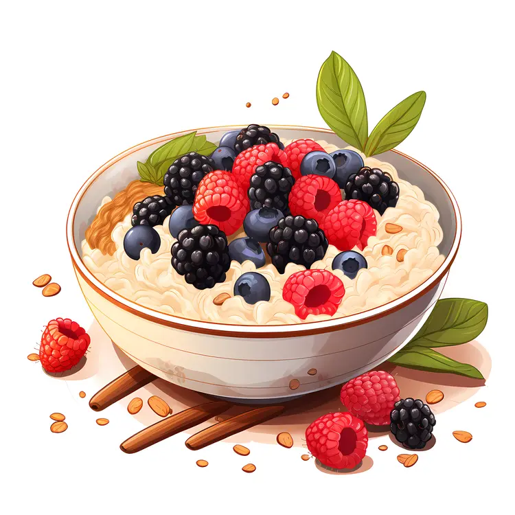 Bowl of Oatmeal with Berries