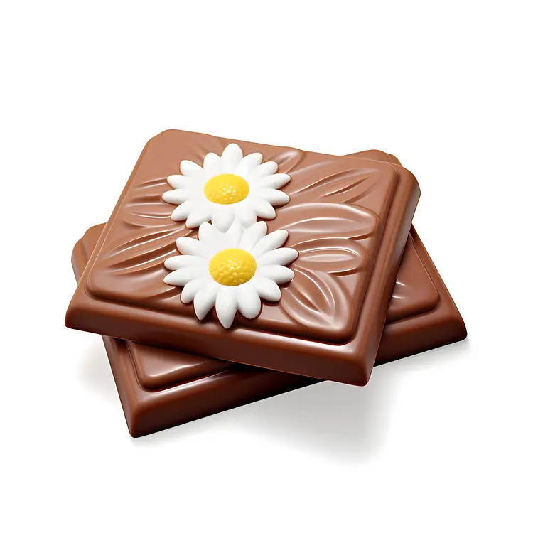 Chocolate with Flower Decoration