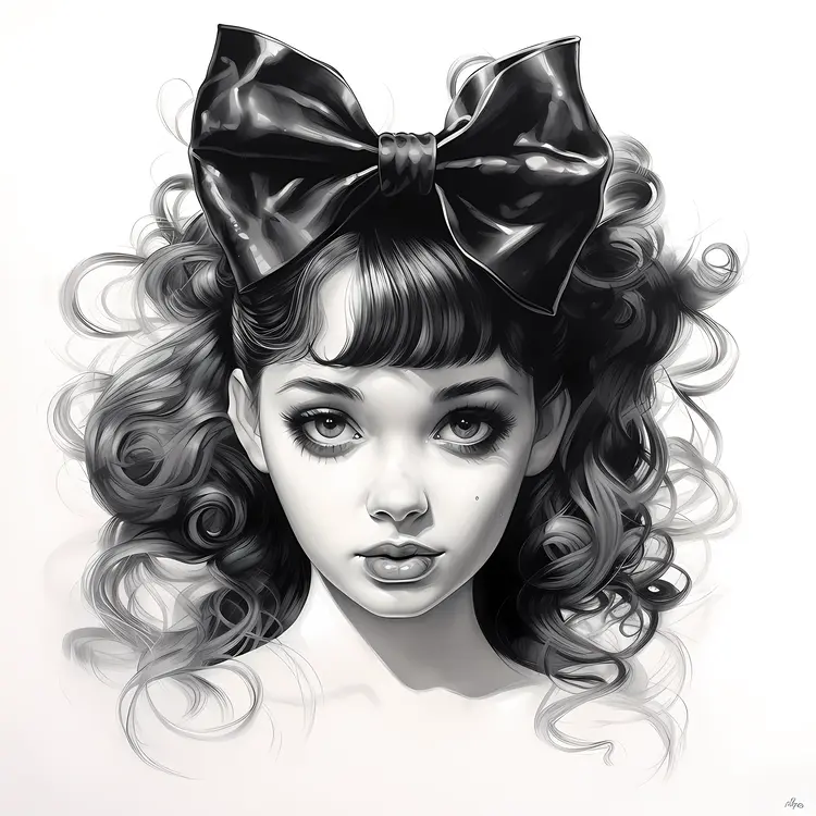 Black Bow Hair Accessory