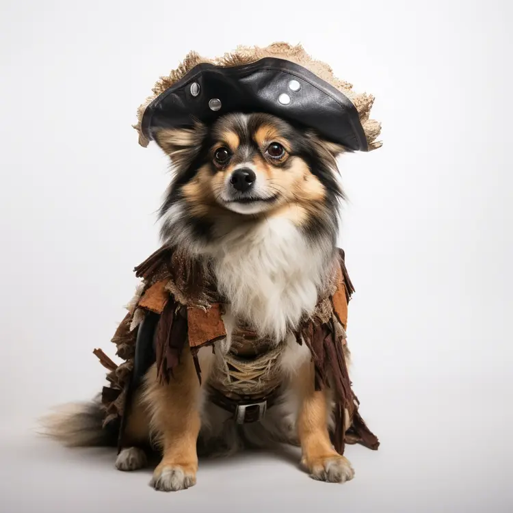 Dog in Pirate Costume