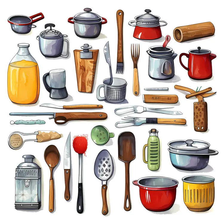 Collection of Kitchen Utensils for Cooking Enthusiasts