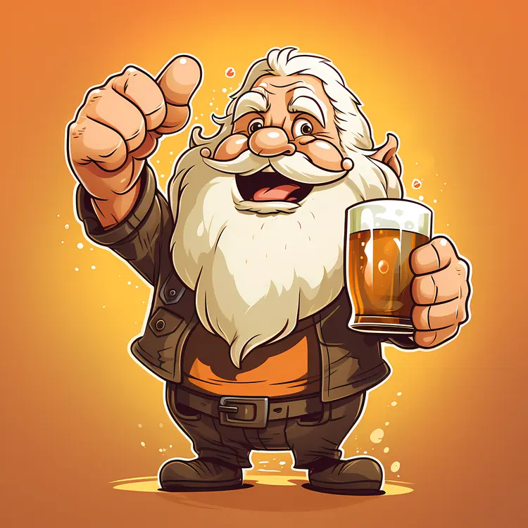 Bearded Man Holding Beer