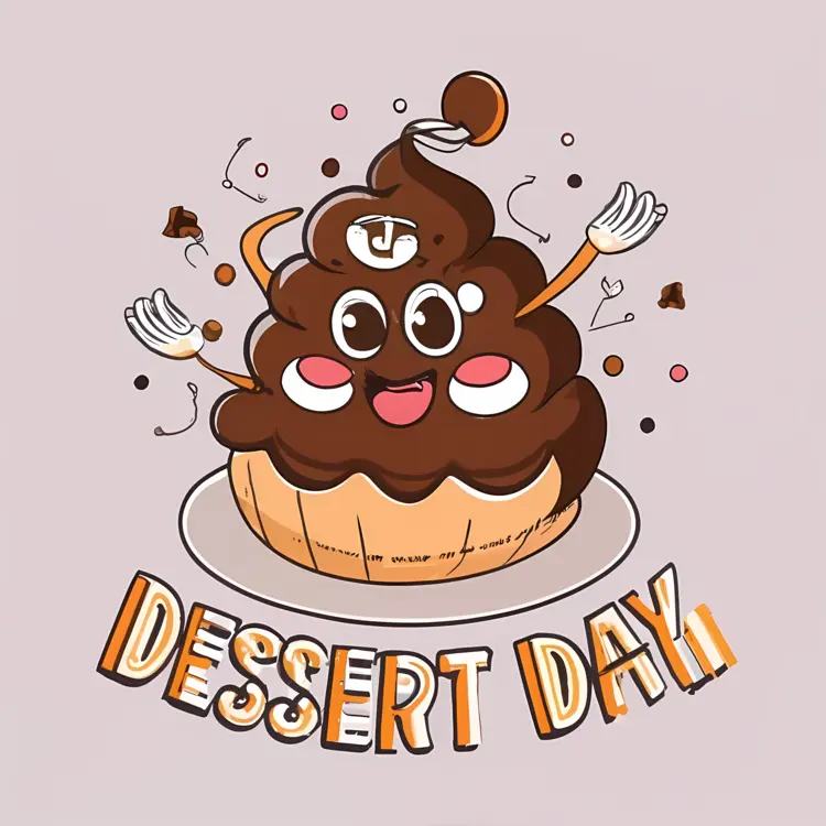 Happy Dessert Day Chocolate Cupcake