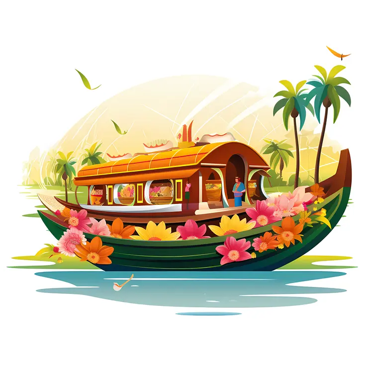 Beautiful Houseboat in Tropical Paradise