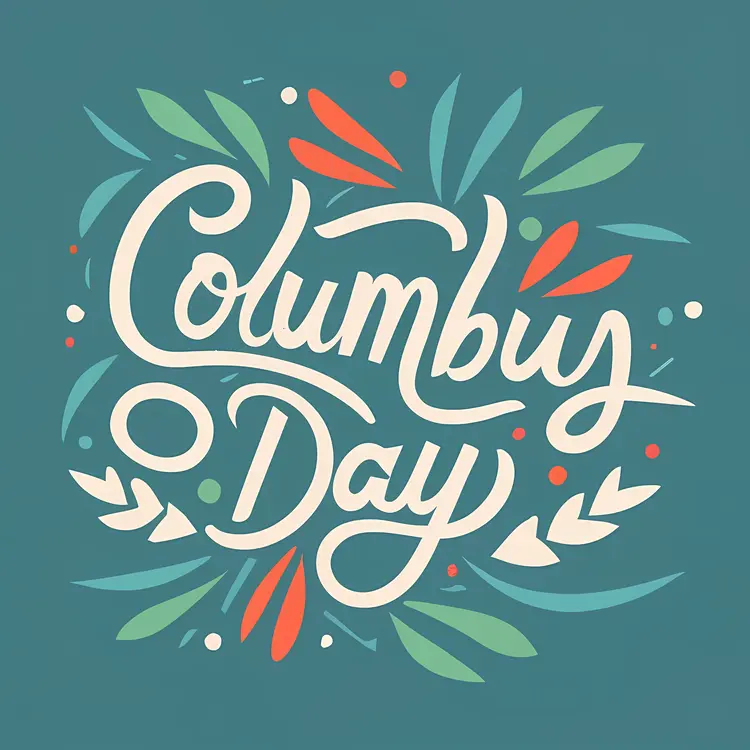 Columbus Day Leaf Design
