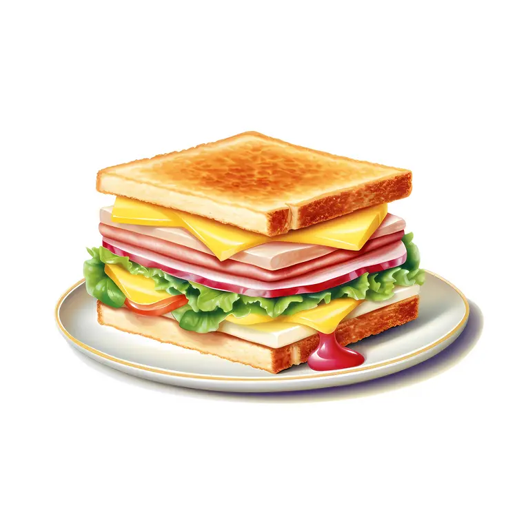 Delicious Sandwich on a Plate