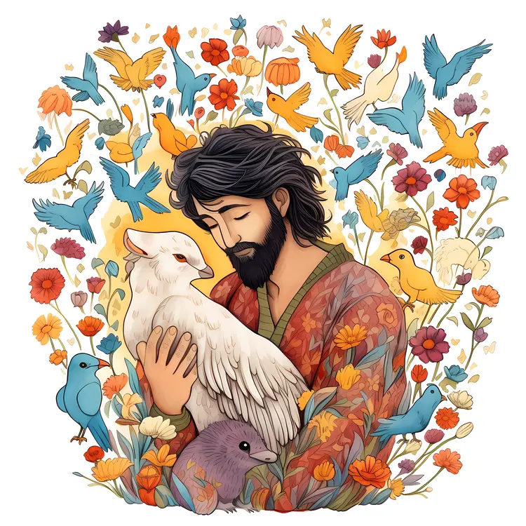 Man with Birds