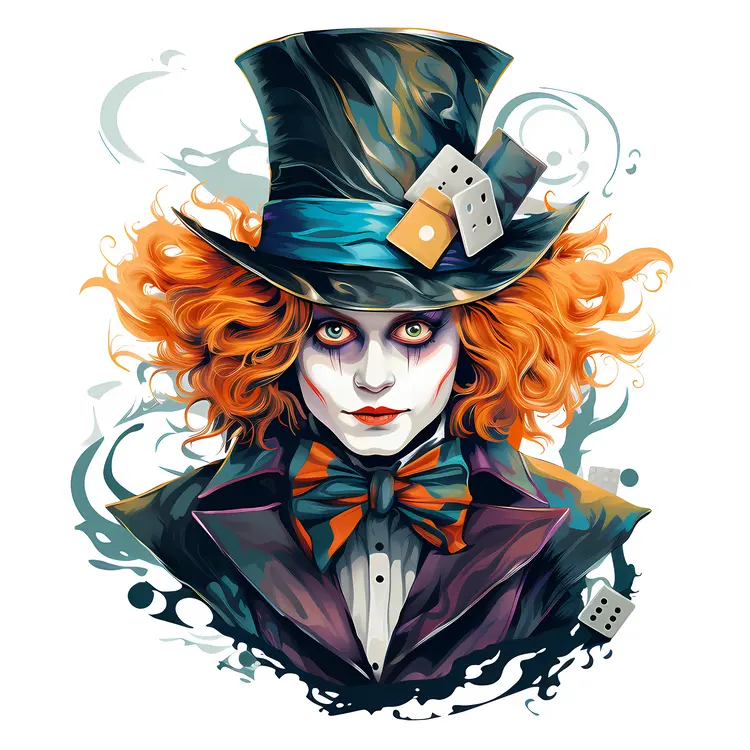 Mad Hatter with Cards on Hat