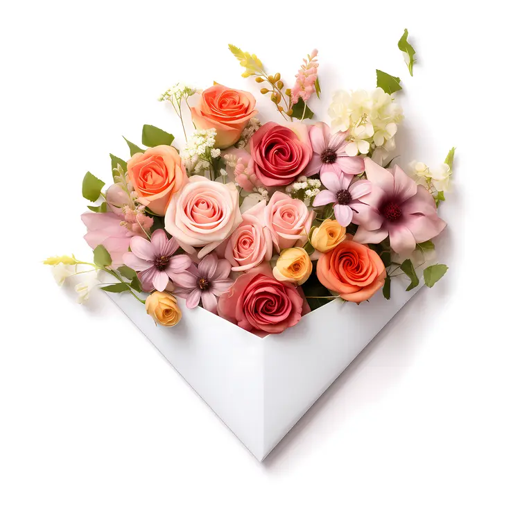 Bright Floral Envelope Illustration