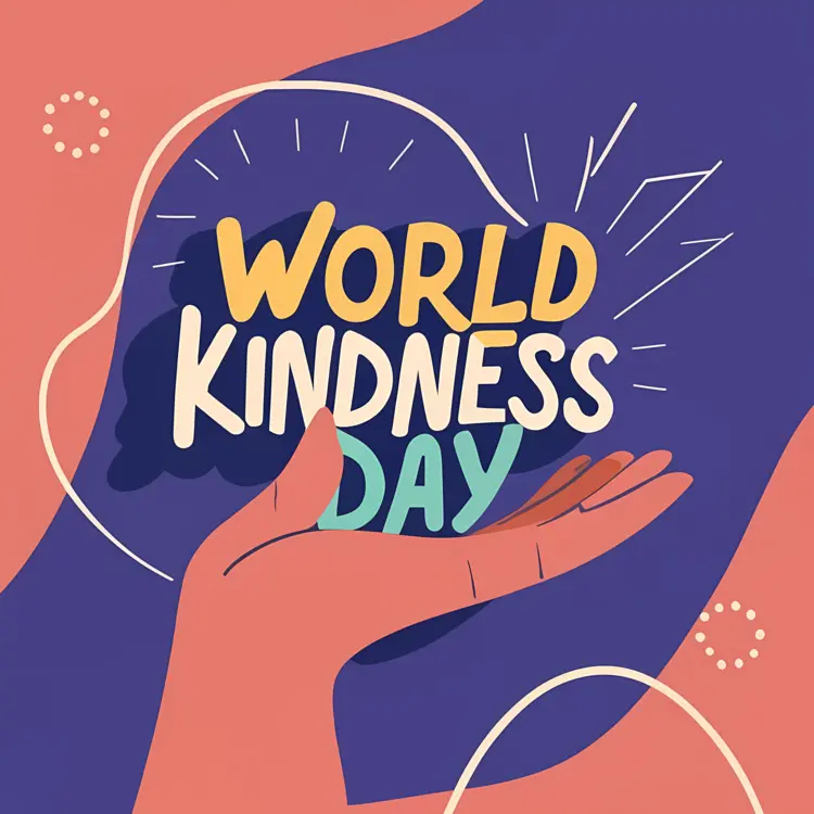 Hand Holding World Kindness Day Design