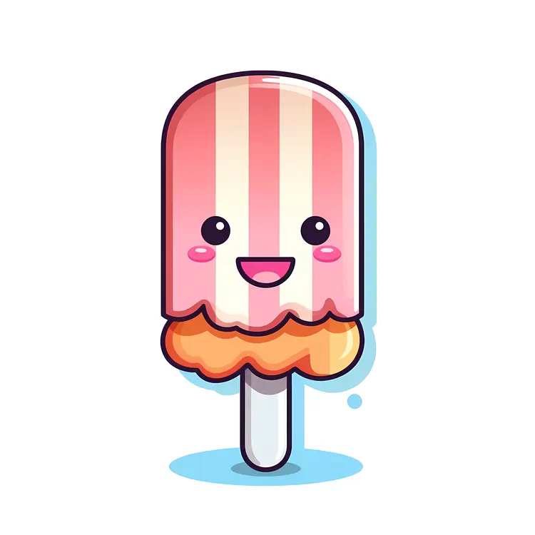 Cute Cartoon Ice Cream Illustration