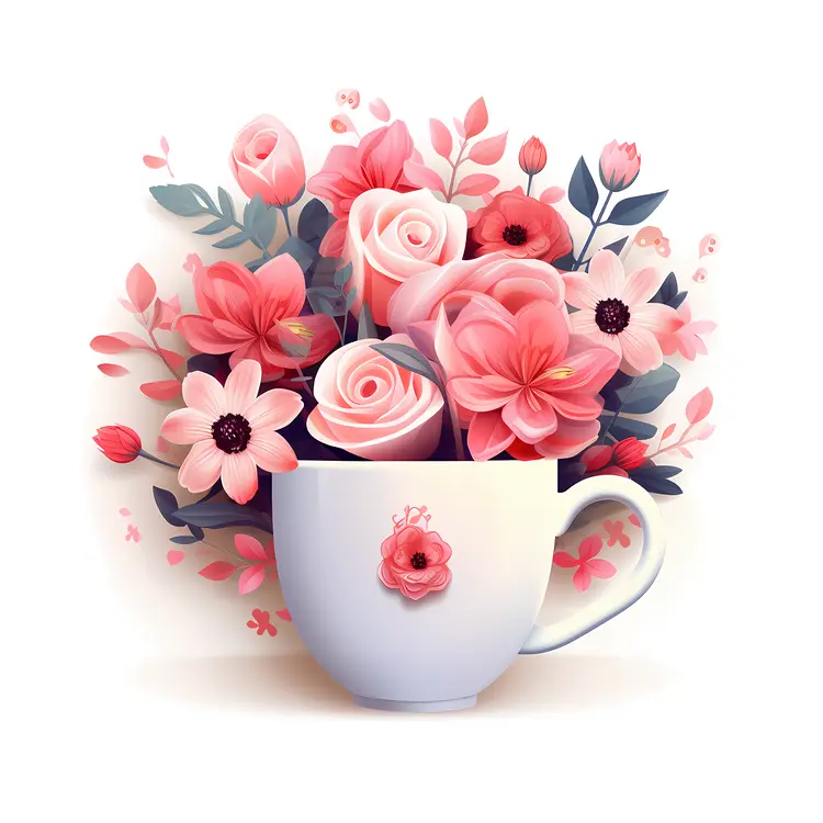 Charming Floral Arrangement in Mug