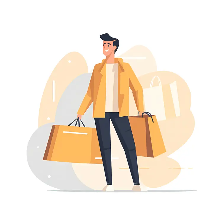 Man with Shopping Bags