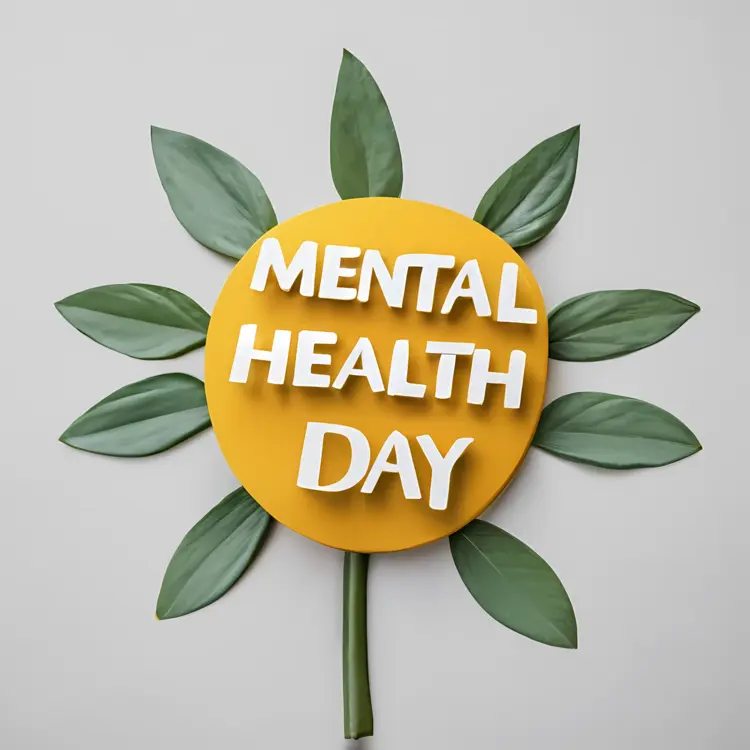Mental Health Day with Sunflower Design