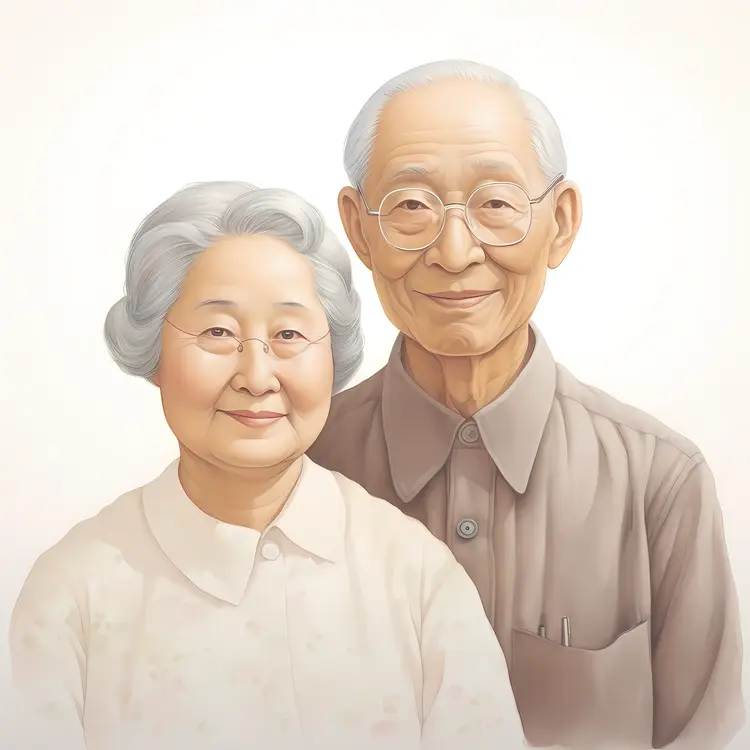 Happy Elderly Couple Portrait