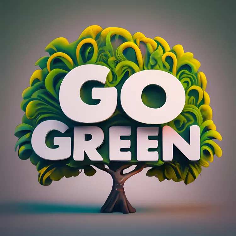 Go Green Tree with Curly Leaves
