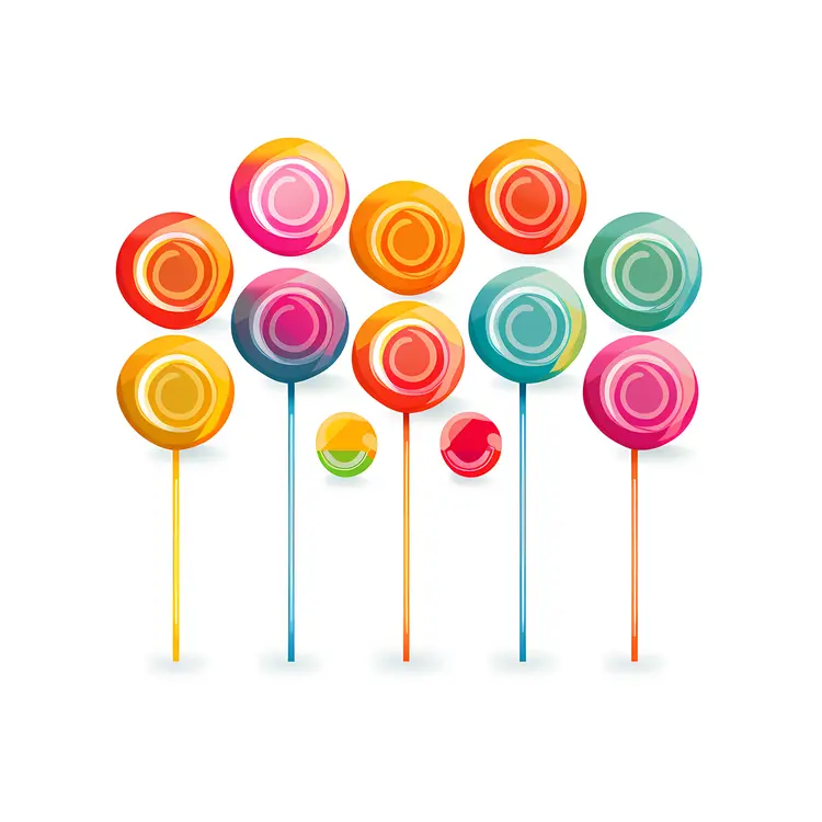 Assorted Colorful Lollipops