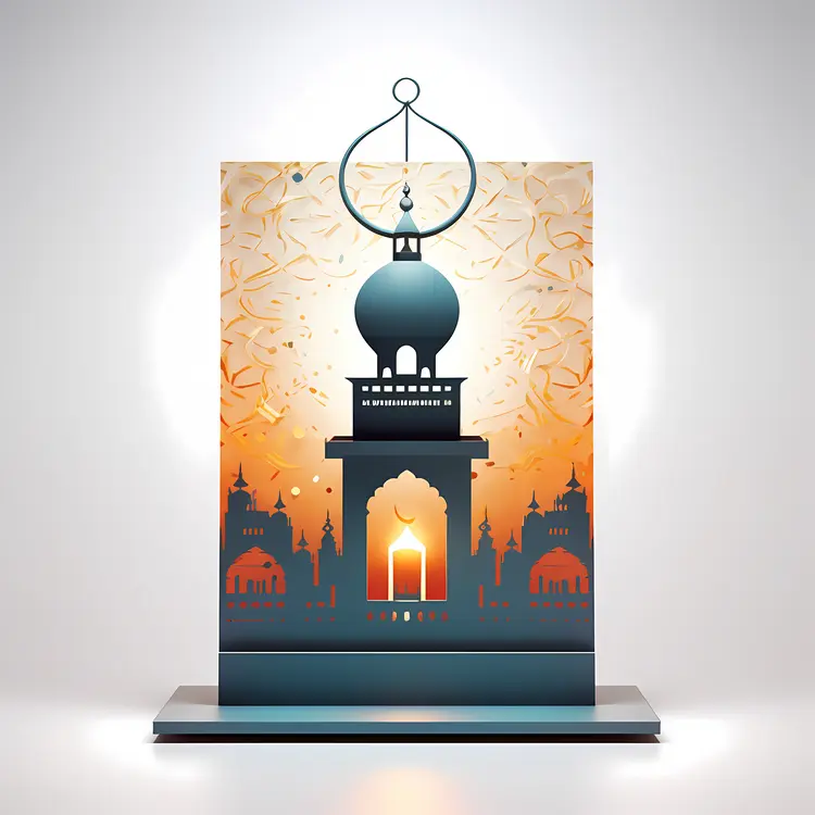Beautiful Mosque with Lanterns