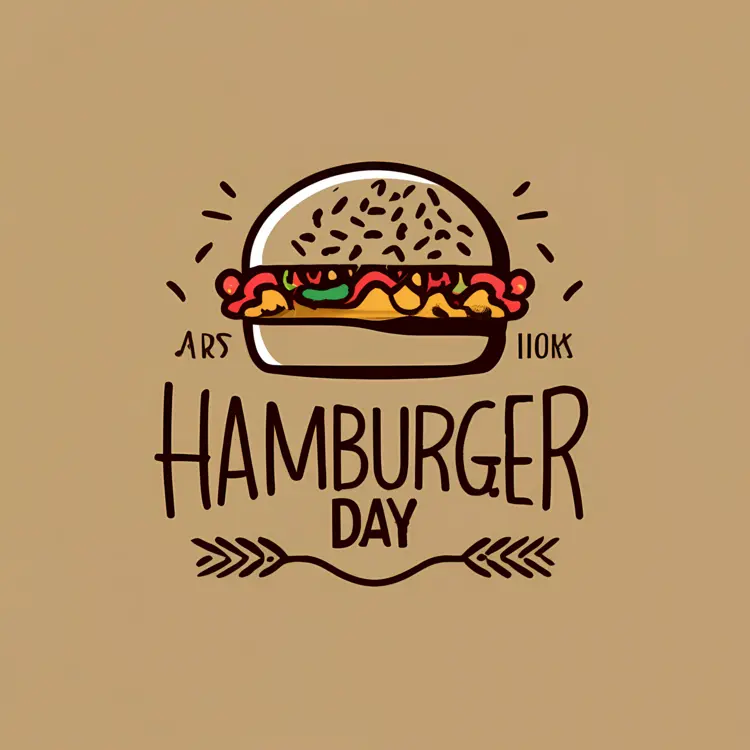 Hamburger Day with Artistic Design