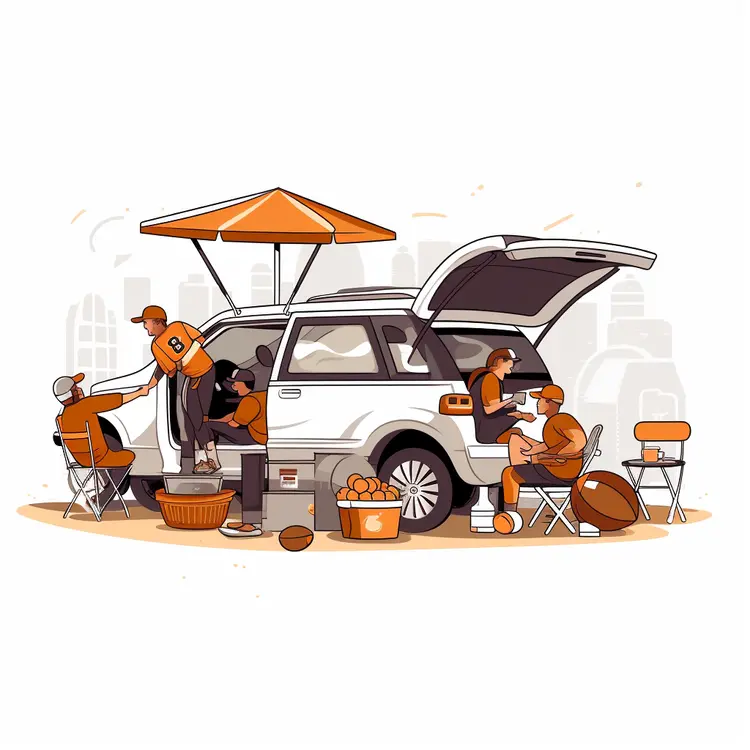 Tailgate Party with Friends and Family