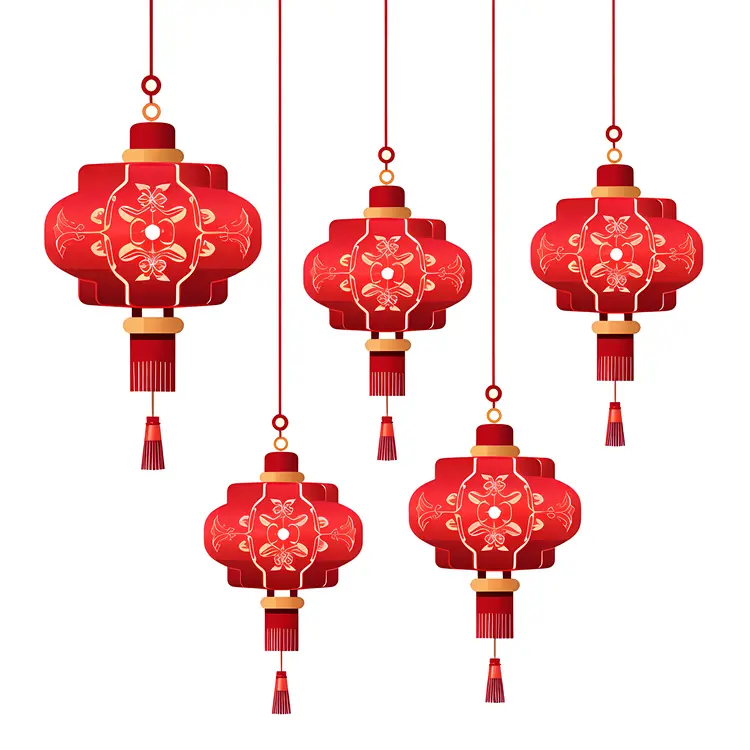 Beautiful Red Lanterns for Chinese New Year Celebration