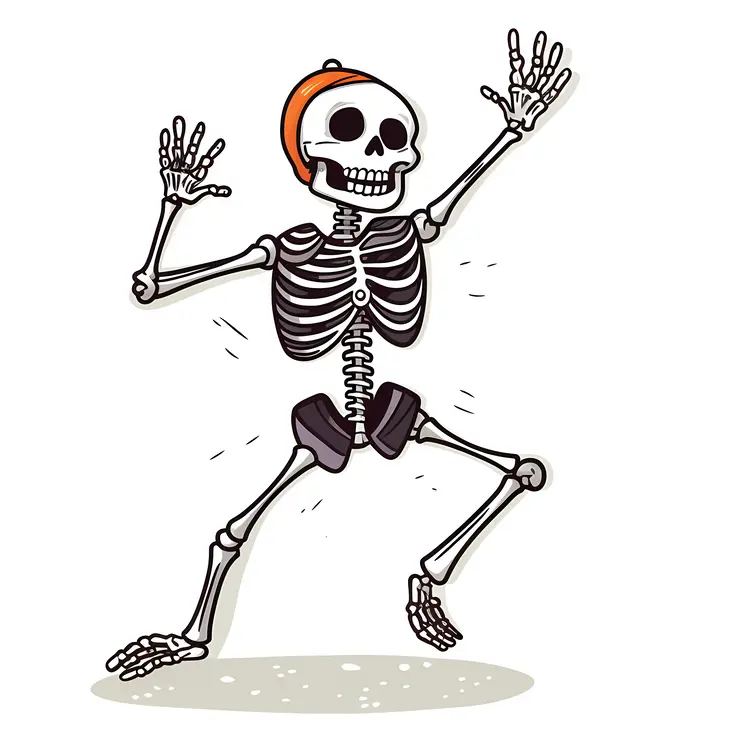 Dancing Skeleton with Hat
