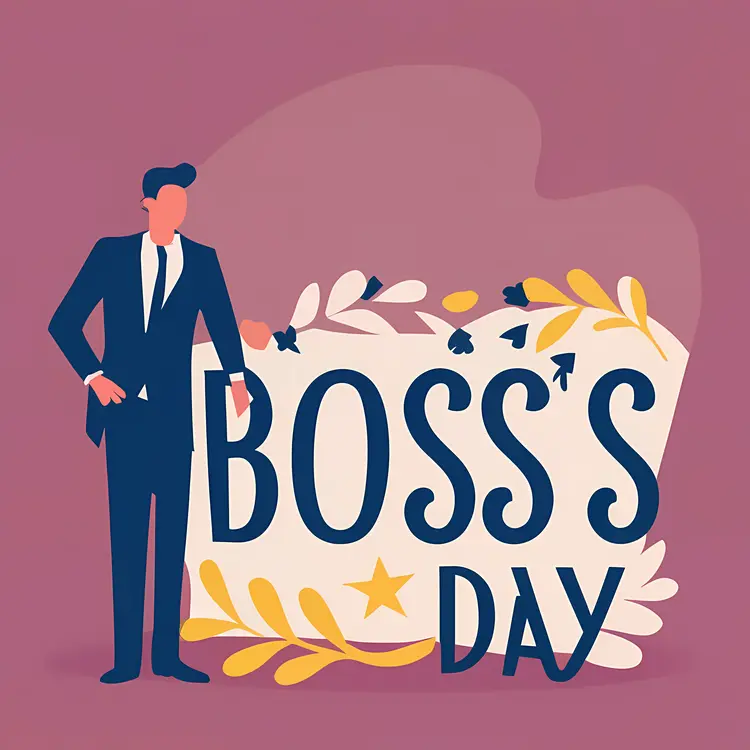 Boss's Day with Businessman Illustration