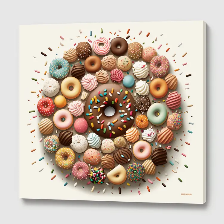 Colorful Assortment of Donuts with Sprinkles