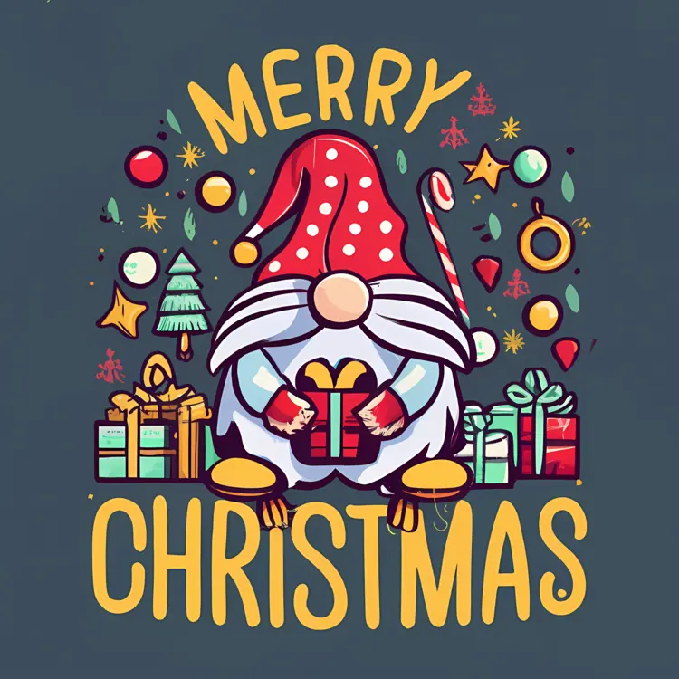 Christmas Gnome with Gifts