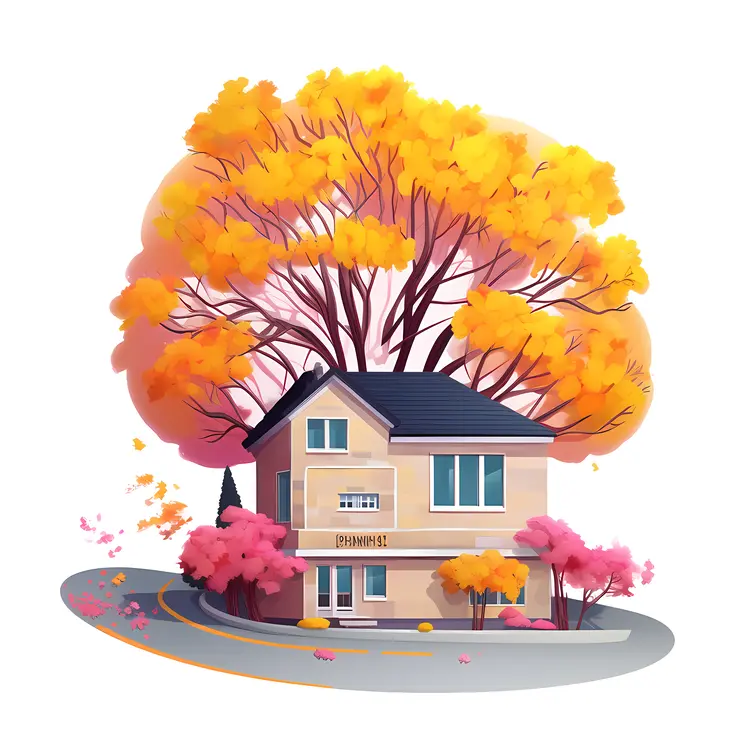 Small cute doodle house