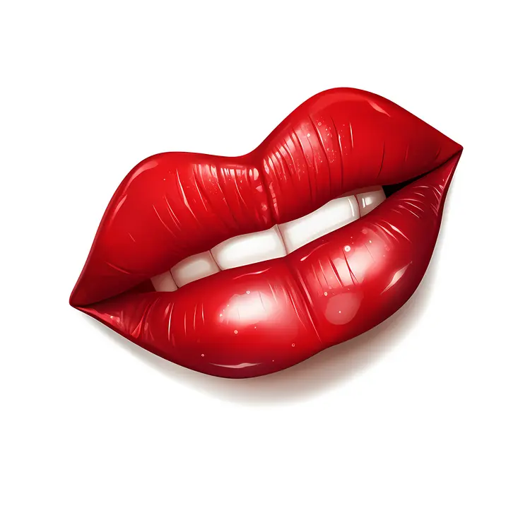 Seductive Red Lips
