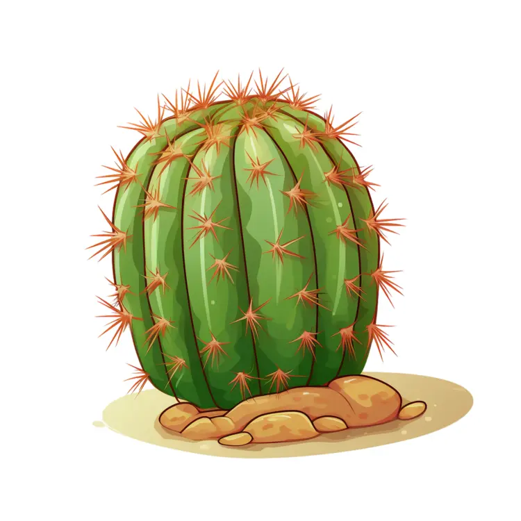 Round Cactus with Spines