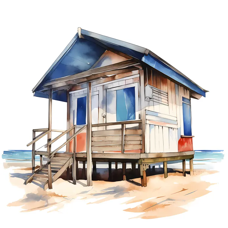 Cozy Beach House Illustration