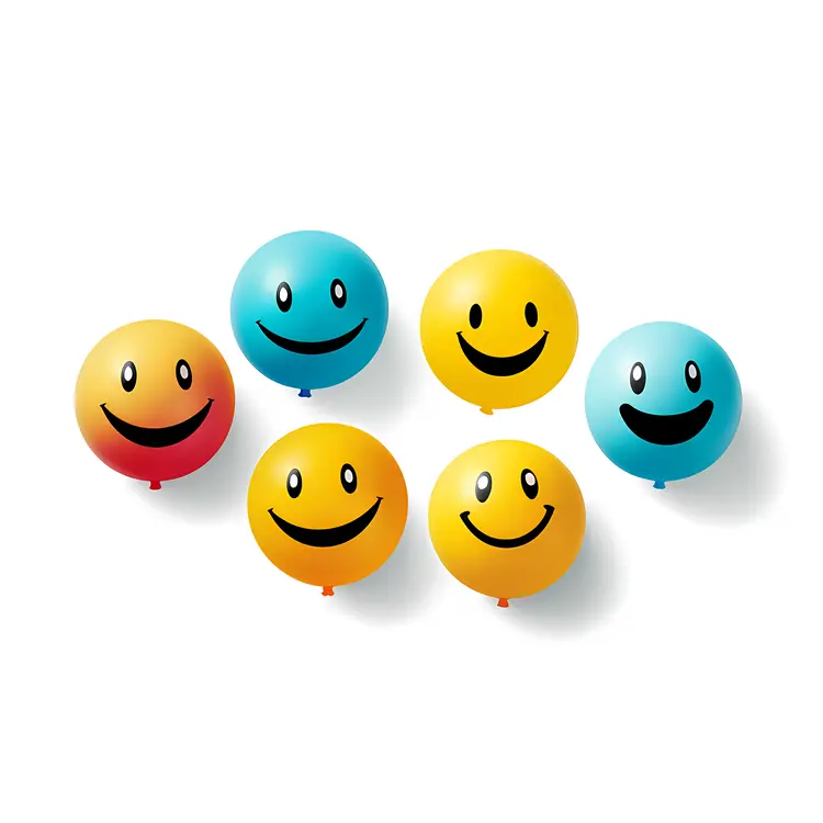Colorful Smiley Balloons