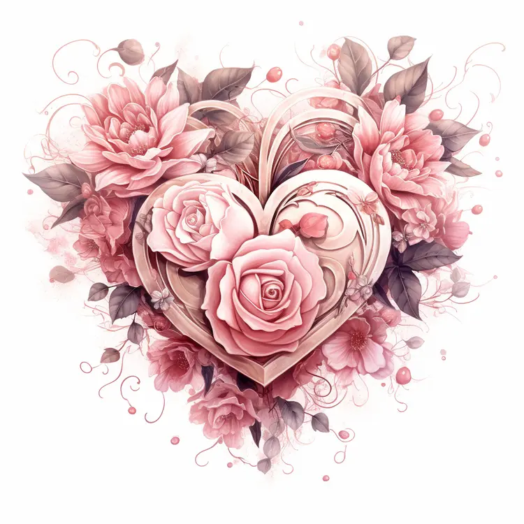 Heart of Roses for Valentine's Day