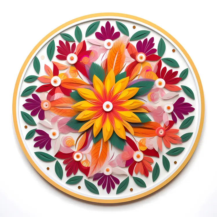 Colorful Floral Mandala Pattern