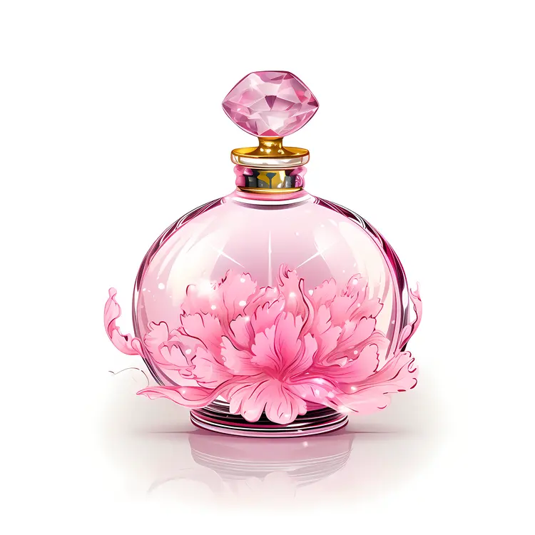 Elegant Pink Perfume Bottle
