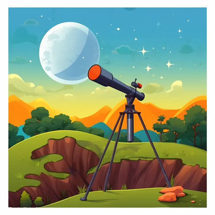Telescope Under the Starry Sky