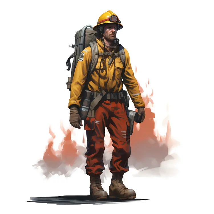 Firefighter Ready for Action
