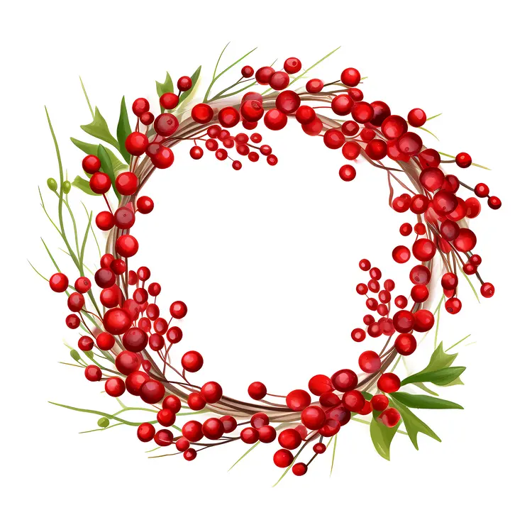 Festive Red Berry Christmas Wreath