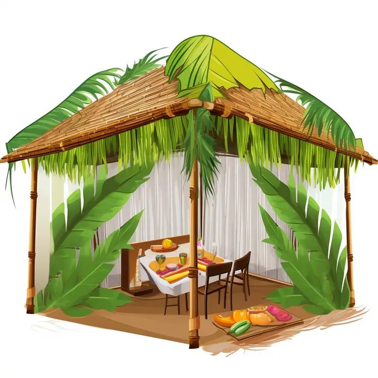 Tropical Bamboo Hut for Relaxation