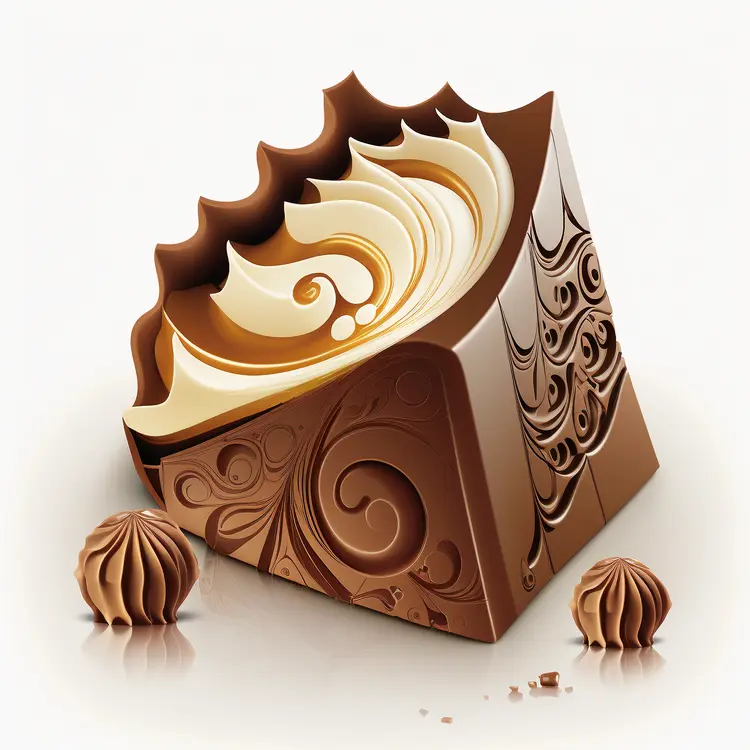 Elegant Chocolate Cake with Artistic Design