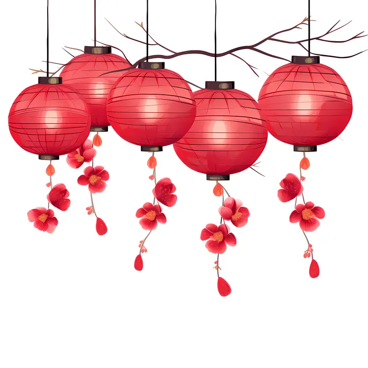 Decorative Red Lanterns for Chinese New Year