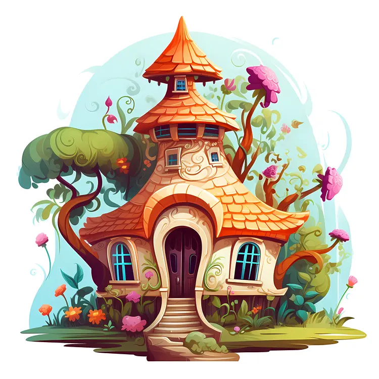 Small cute doodle house