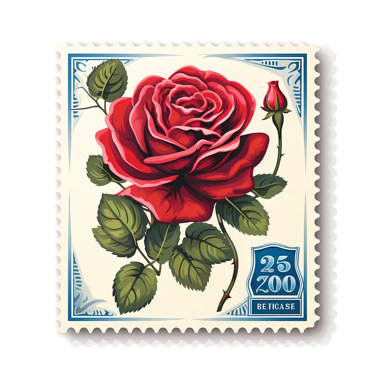 Red Rose Stamp